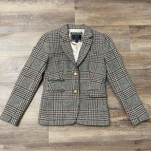 J. Crew Schoolboy Blazer in Houndstooth Tweed Size 0